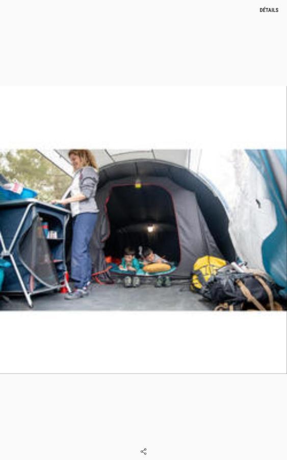 Les Hortensias grande tente familiale deux chambres et séjour vue mer sur camping nature Plestin-les-Grèves Extérieur photo